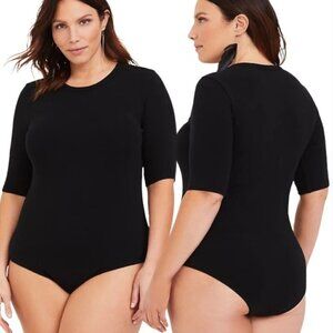 Torrid Ribbed Crew Neck Bodysuit Black NEW Size 4X